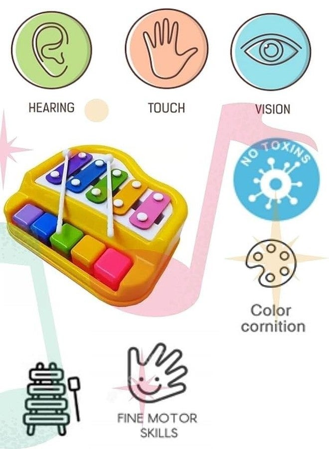 TEMSON Piano and Xylophone Toy with Colorful Keys & 2 Mallets for Kids (Assorted ) - Image 5